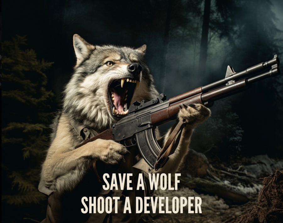 Save a Wolf Sticker