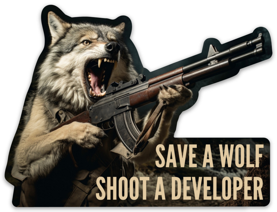 SAVE A WOLF Sticker